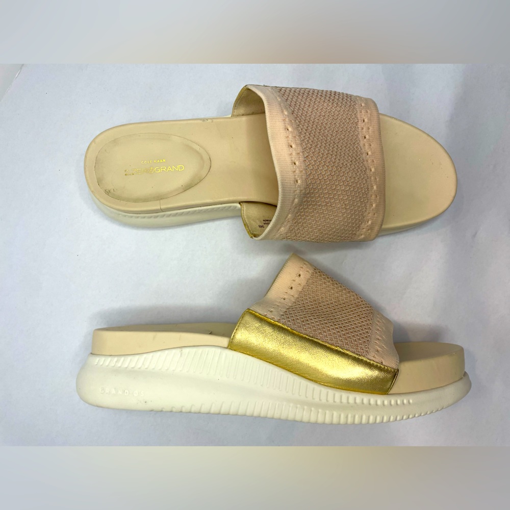 Cole Haan 2ZeroGrand Women’s Cream Slide Sandals/Size 9
